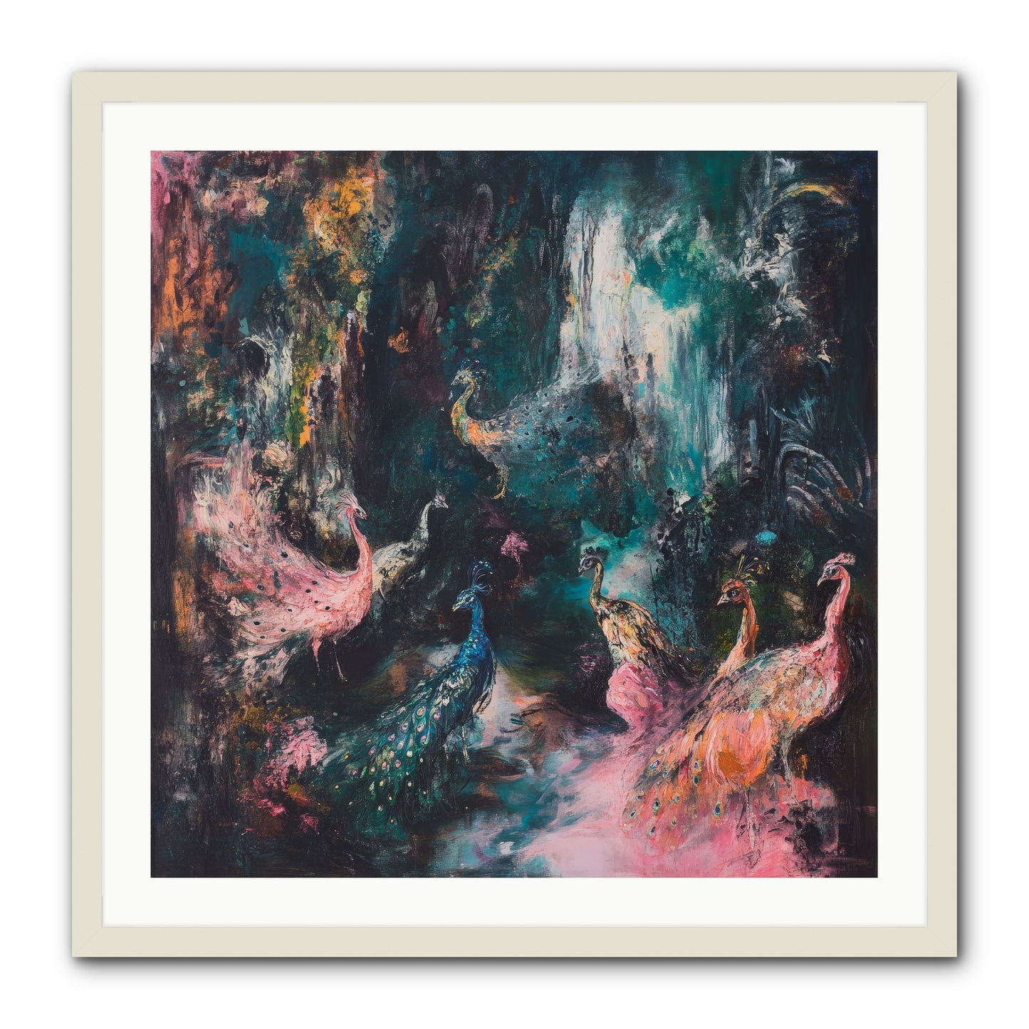 Evening at Kingston -- Framed Print - White 30x30