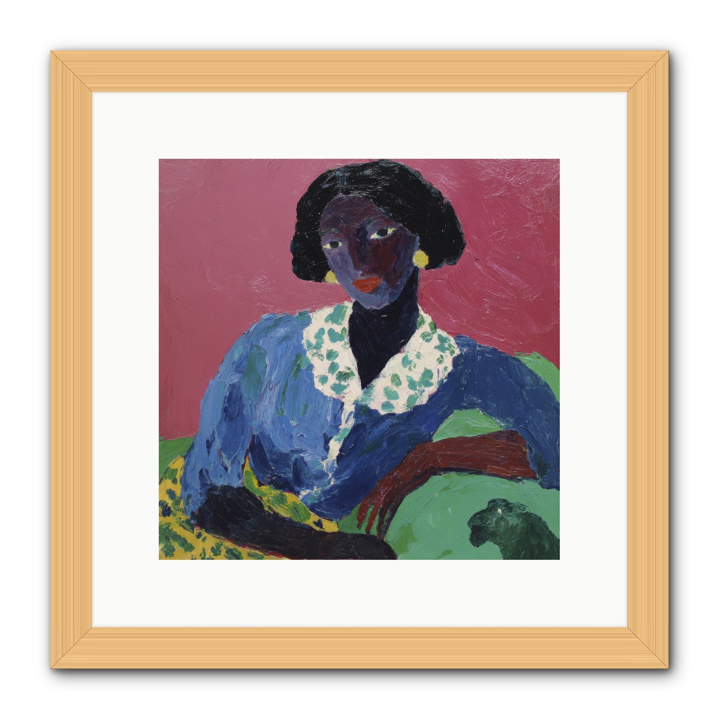 Evenings Stretched Like Honey -- Framed Print - Natural 12x12