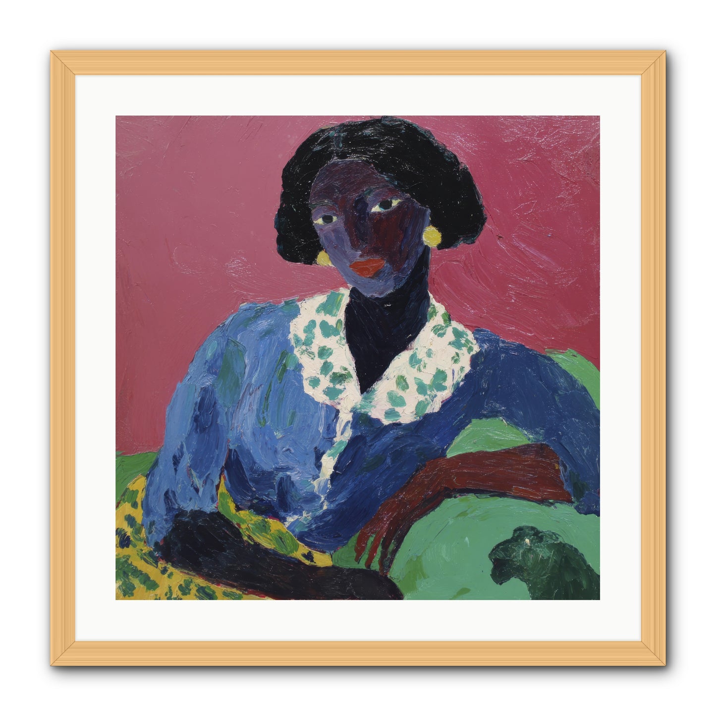 Evenings Stretched Like Honey -- Framed Print - Natural 24x24