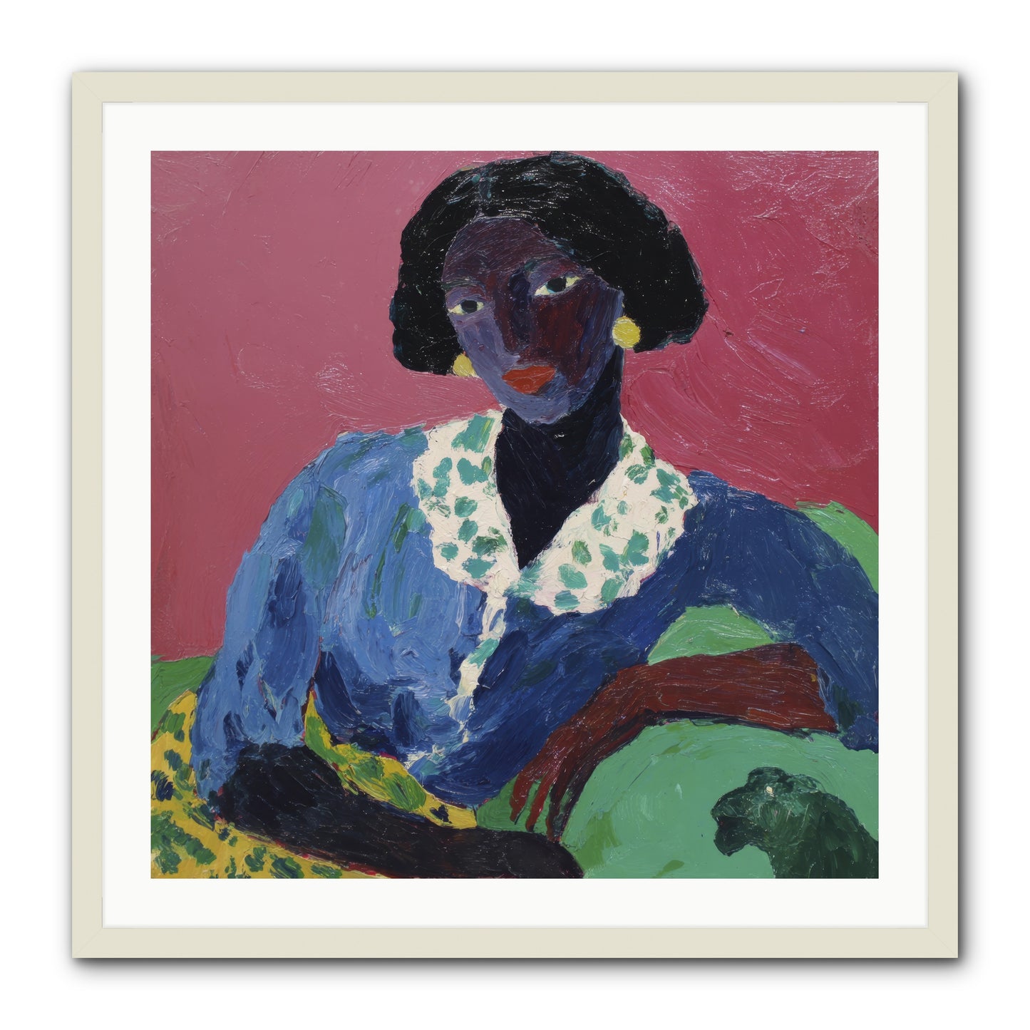 Evenings Stretched Like Honey -- Framed Print - White 30x30
