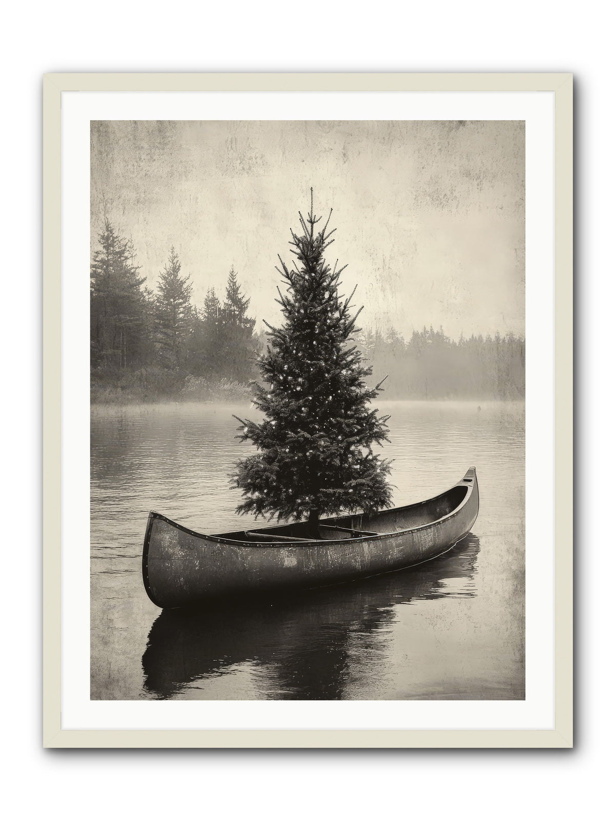 Evergreen Dreams -- Framed Print - White 30x40