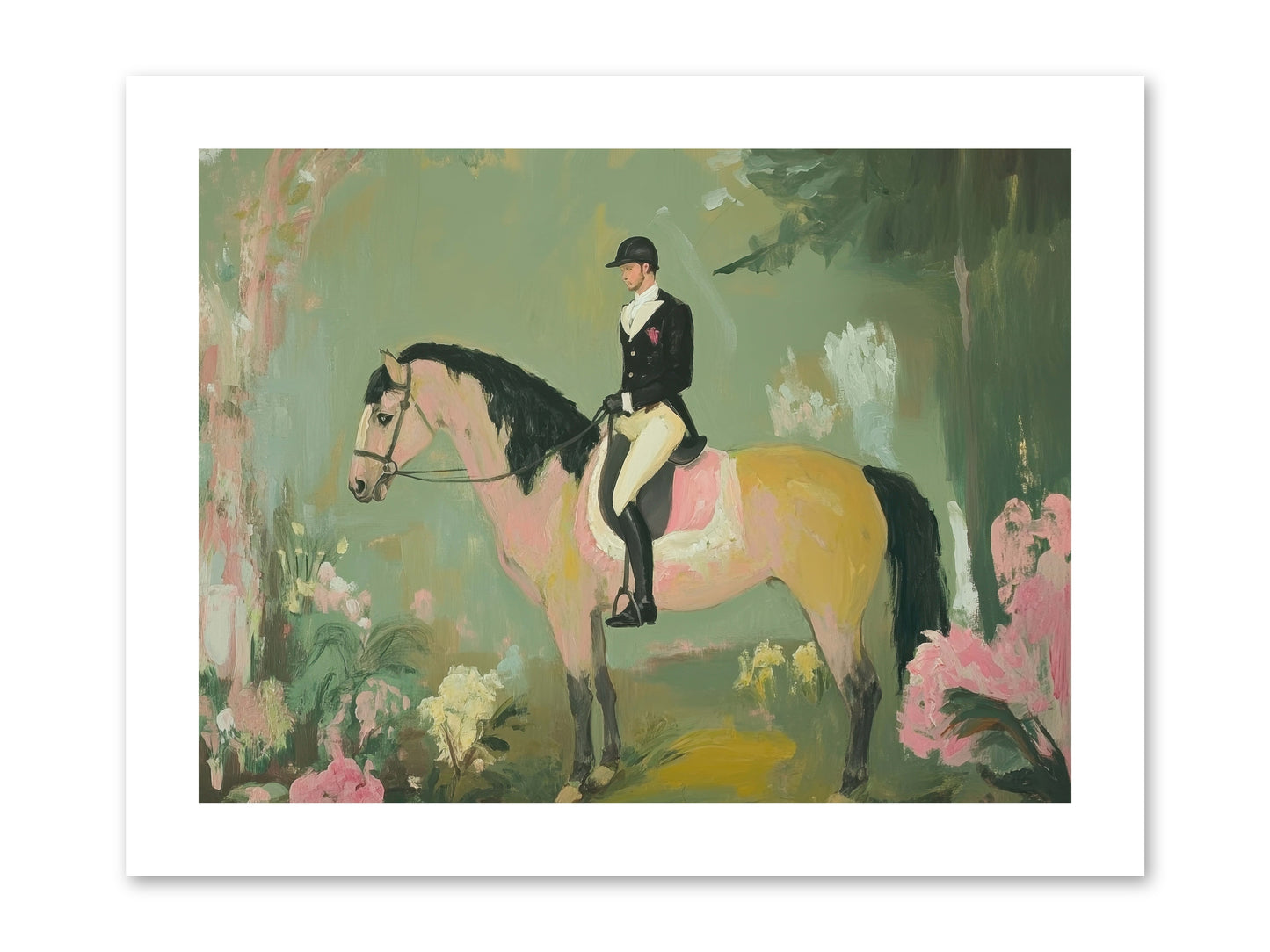 Evergreen Gallop -- Loose Canvas Print 12x9
