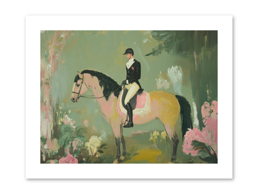 Evergreen Gallop -- Paper Print 12x9