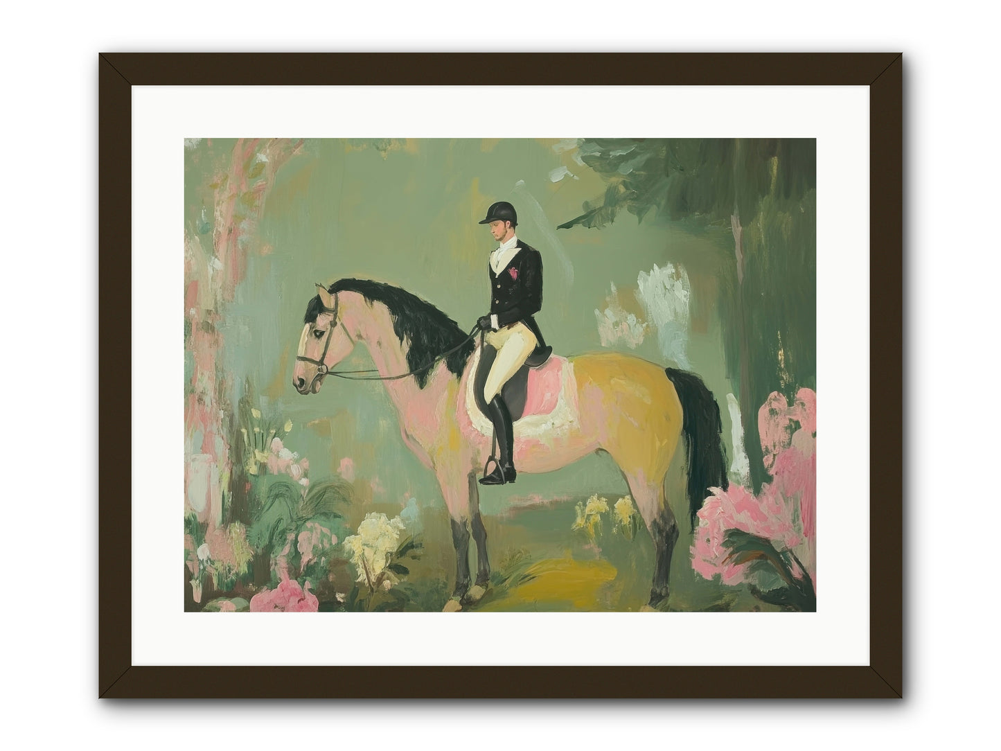 Evergreen Gallop -- Framed Print - Black 24x18