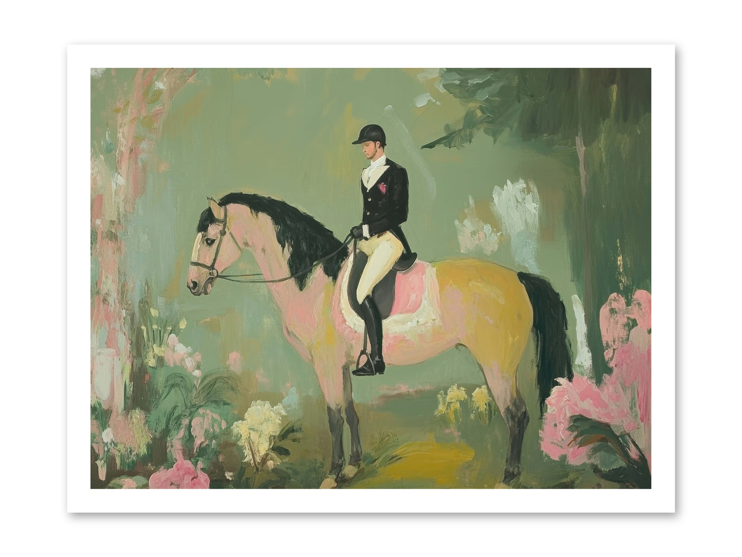 Evergreen Gallop -- Loose Canvas Print 24x18