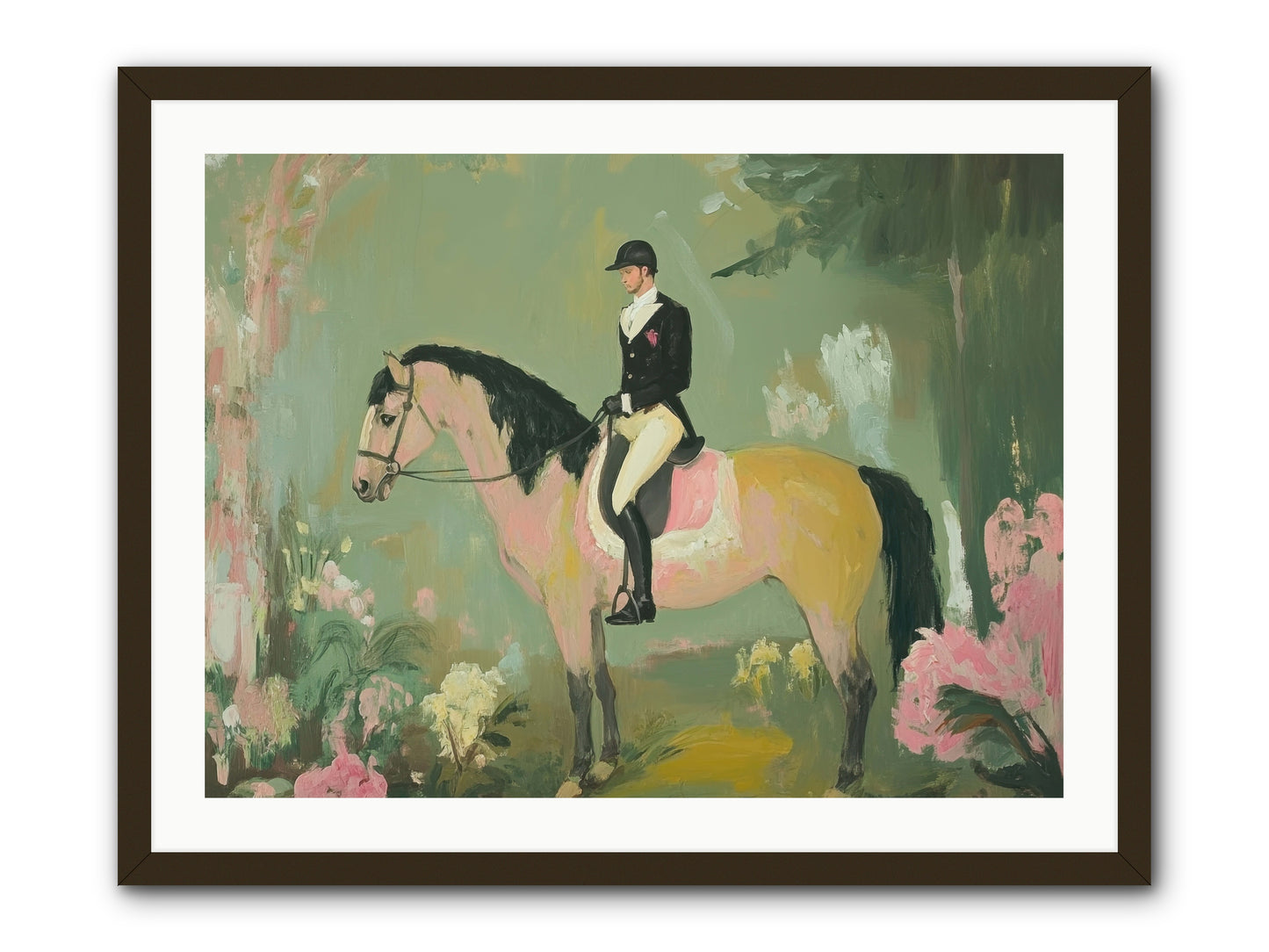Evergreen Gallop -- Framed Print - Black 32x24