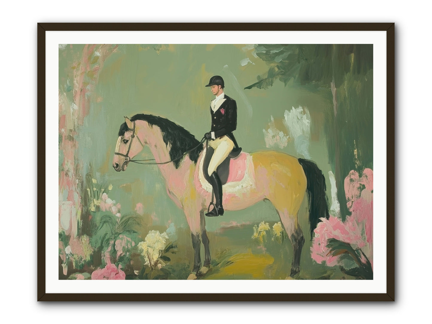 Evergreen Gallop -- Framed Print - Black 48x36