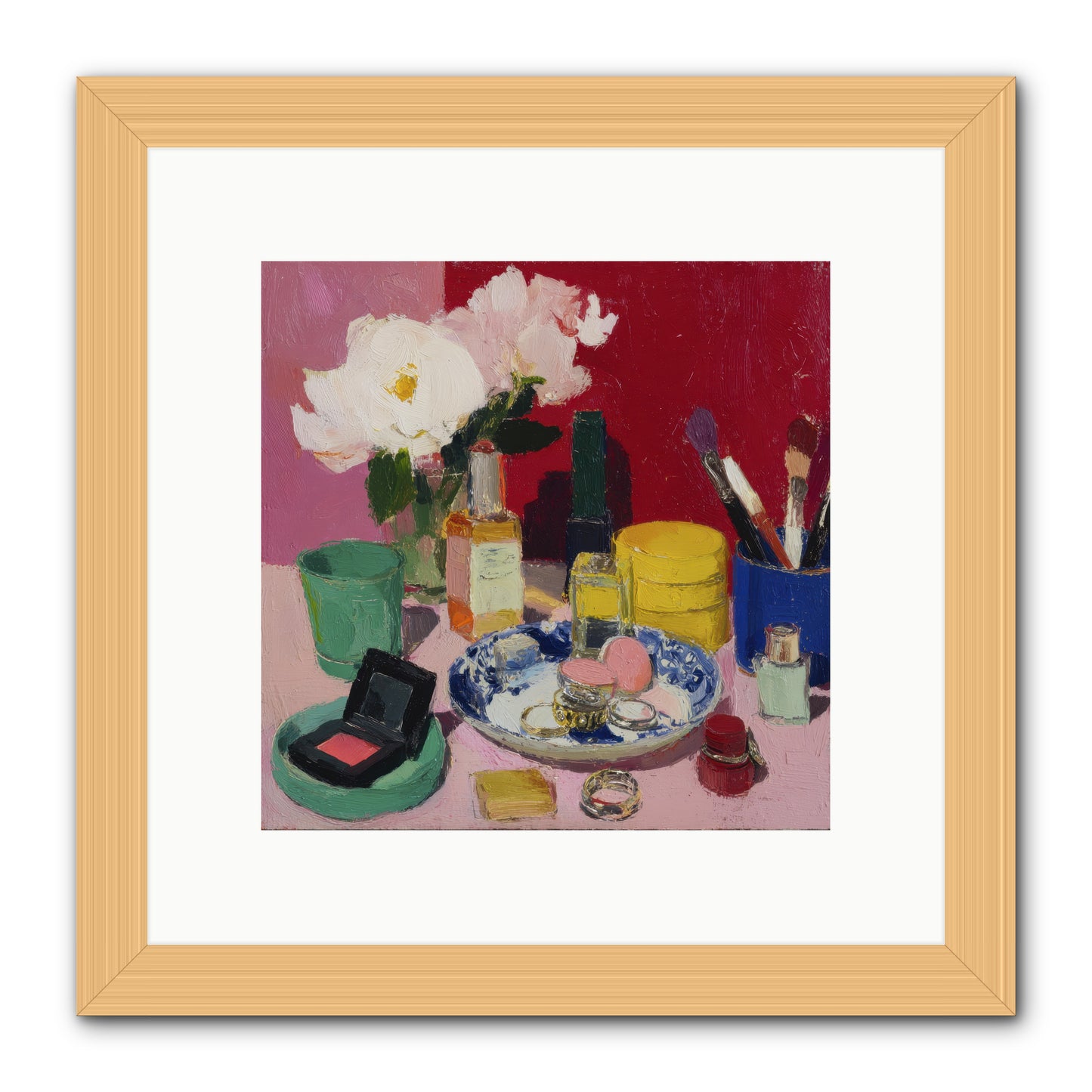 Everything in Place -- Framed Print - Natural 10x10
