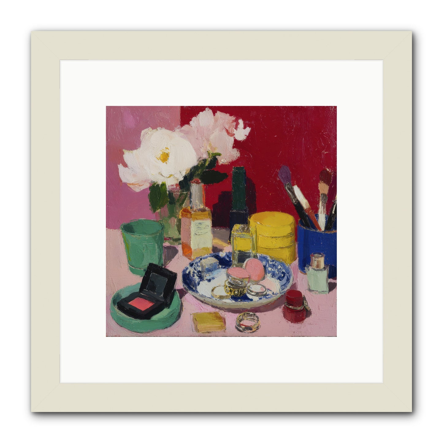 Everything in Place -- Framed Print - White 10x10