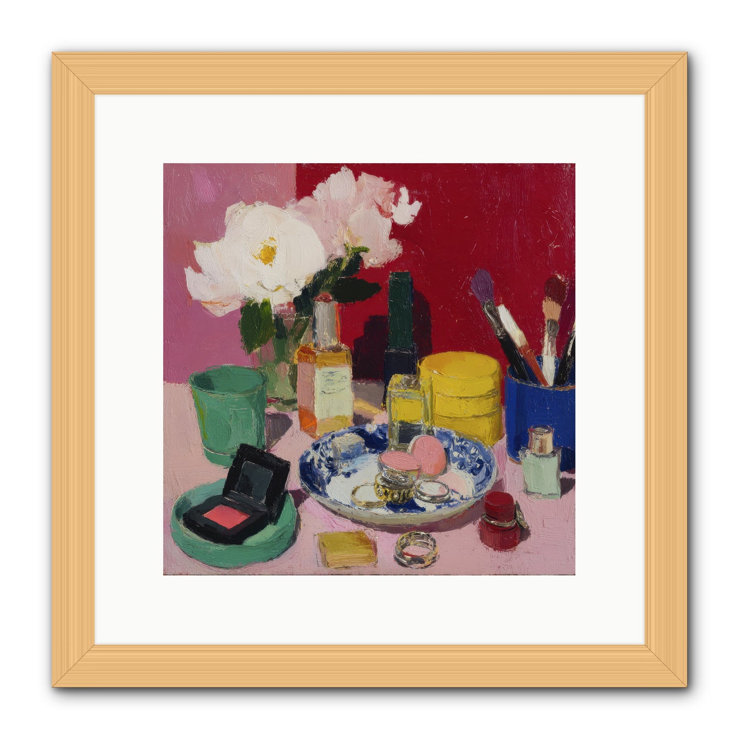Everything in Place -- Framed Print - Natural 12x12