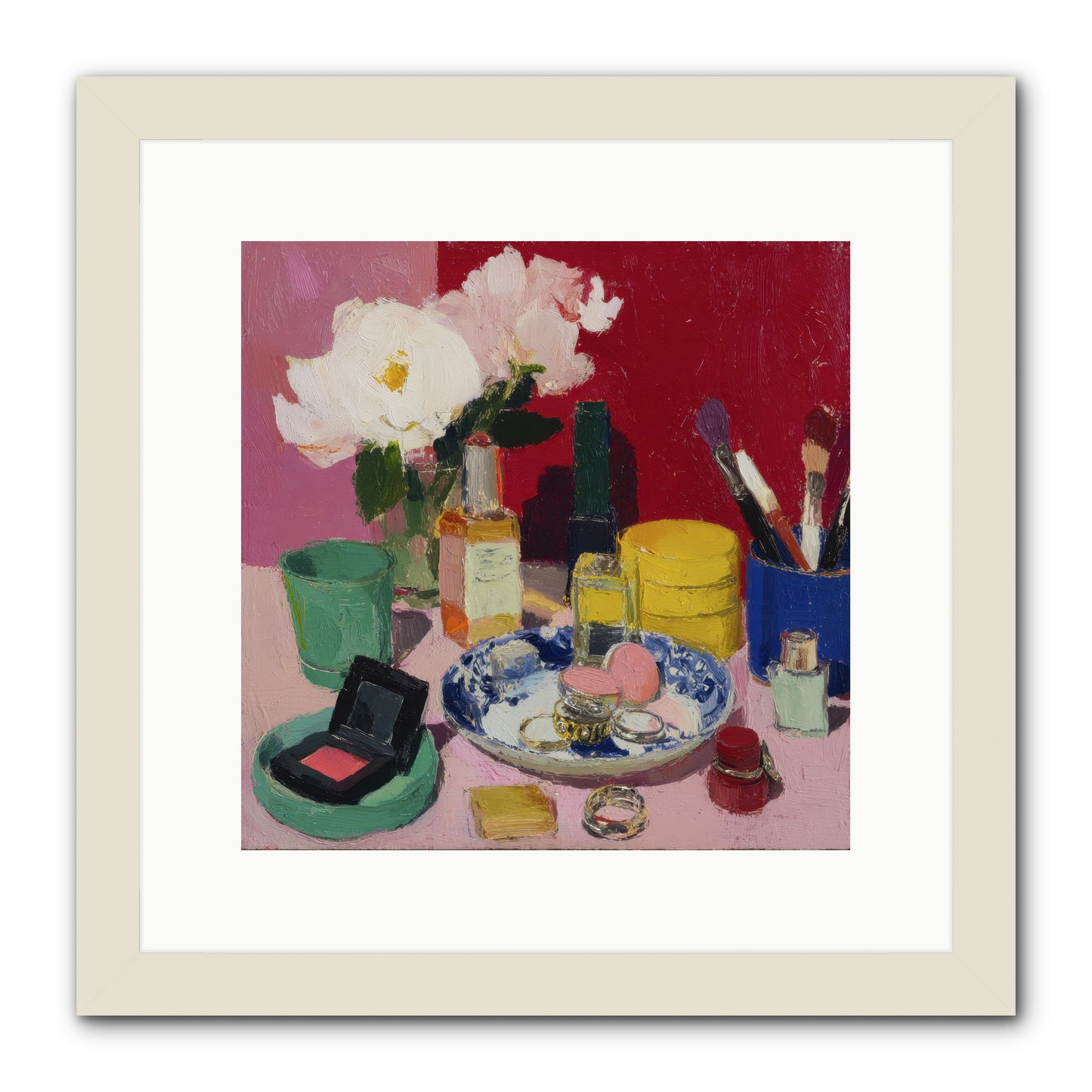 Everything in Place -- Framed Print - White 12x12