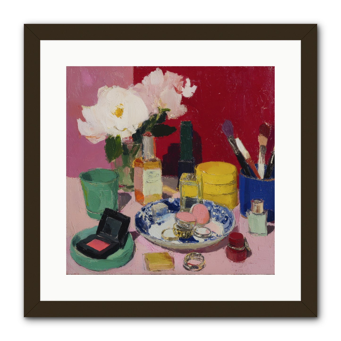 Everything in Place -- Framed Print - Black 16x16