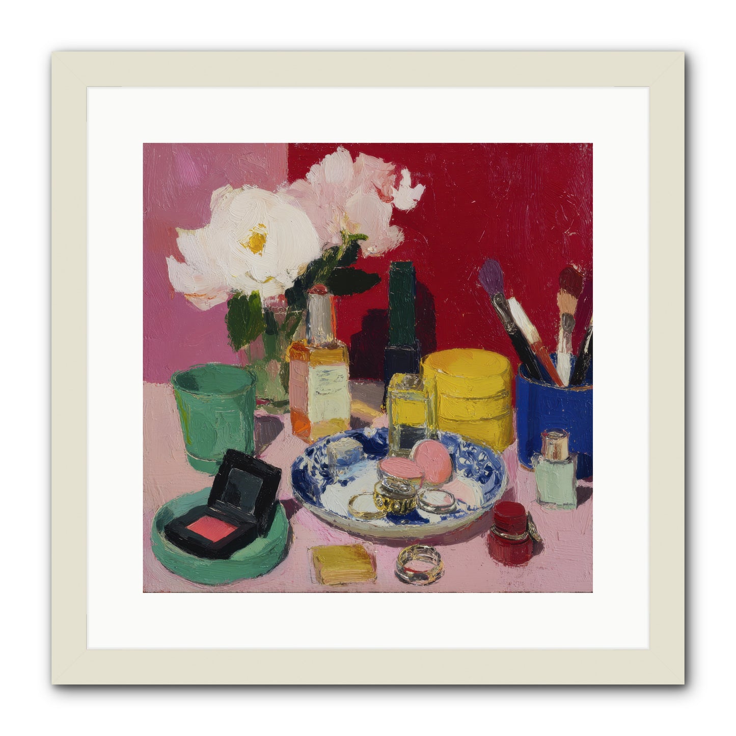 Everything in Place -- Framed Print - White 16x16
