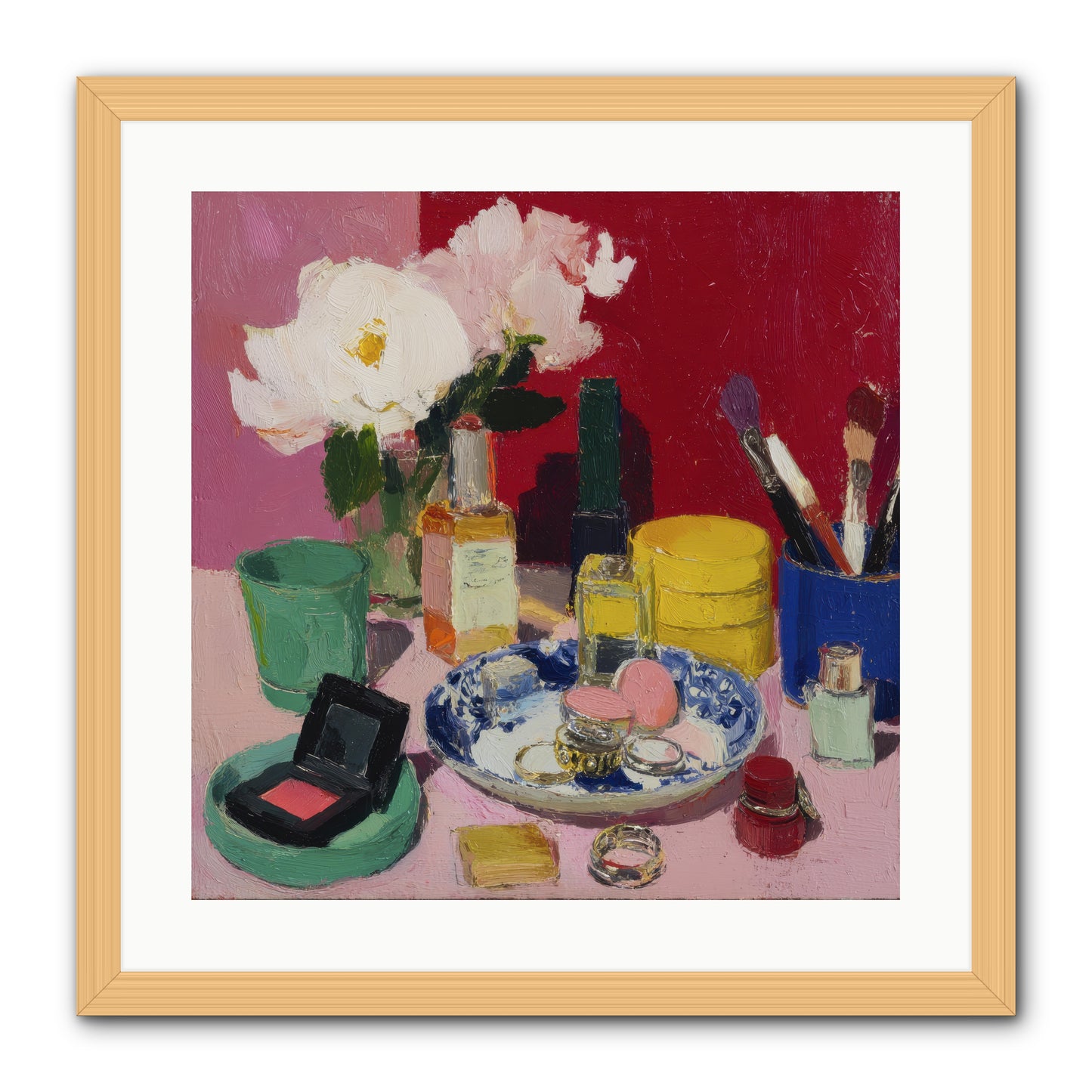 Everything in Place -- Framed Print - Natural 20x20