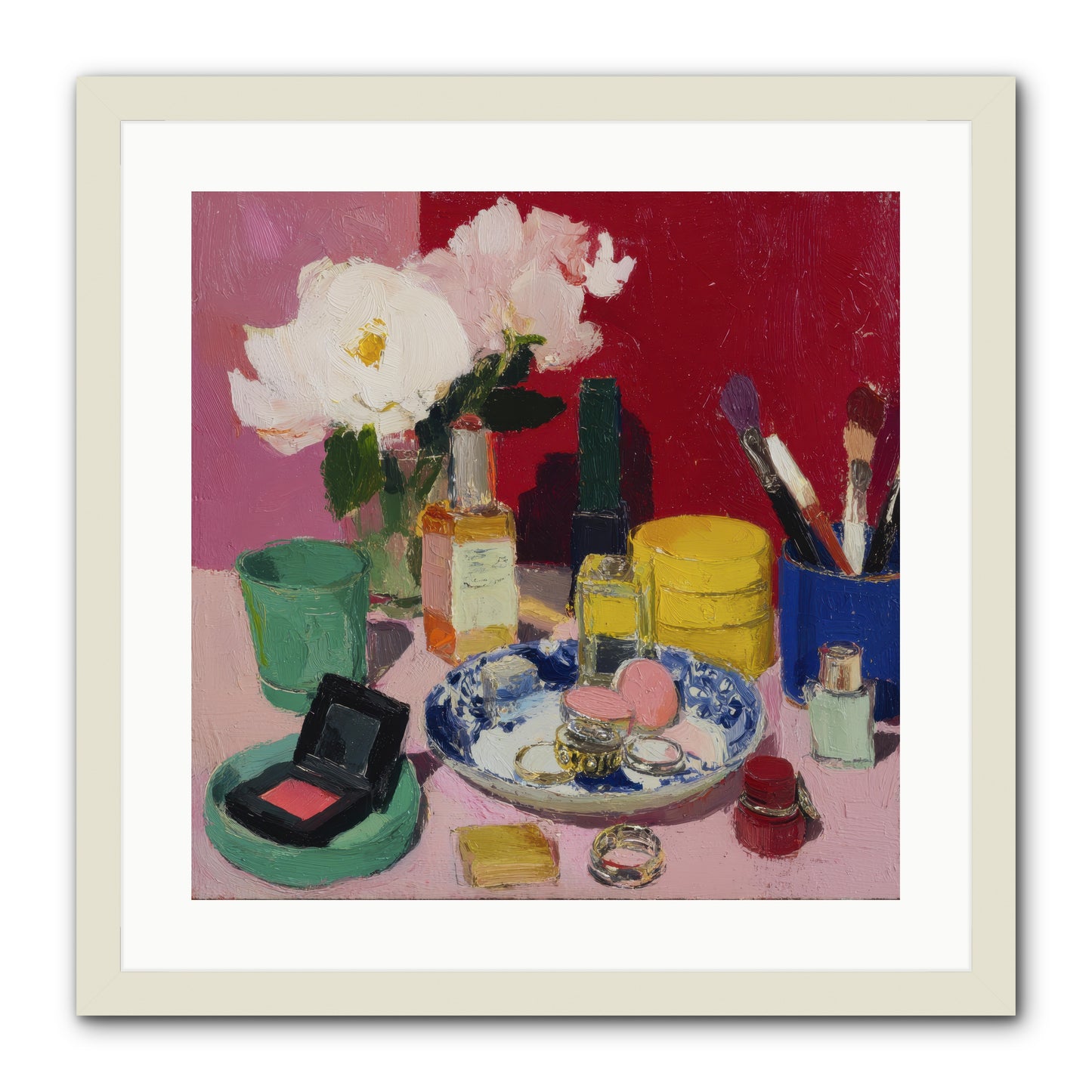 Everything in Place -- Framed Print - White 20x20