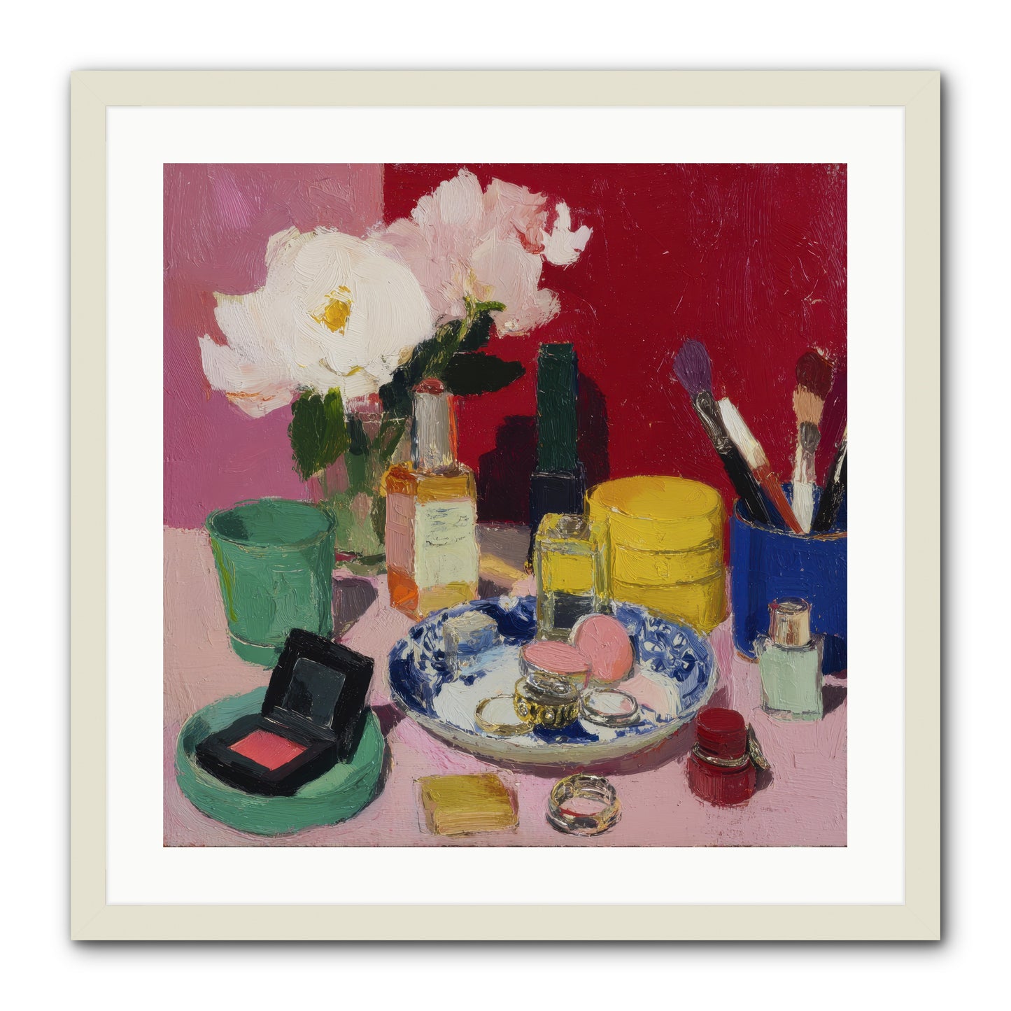 Everything in Place -- Framed Print - White 24x24
