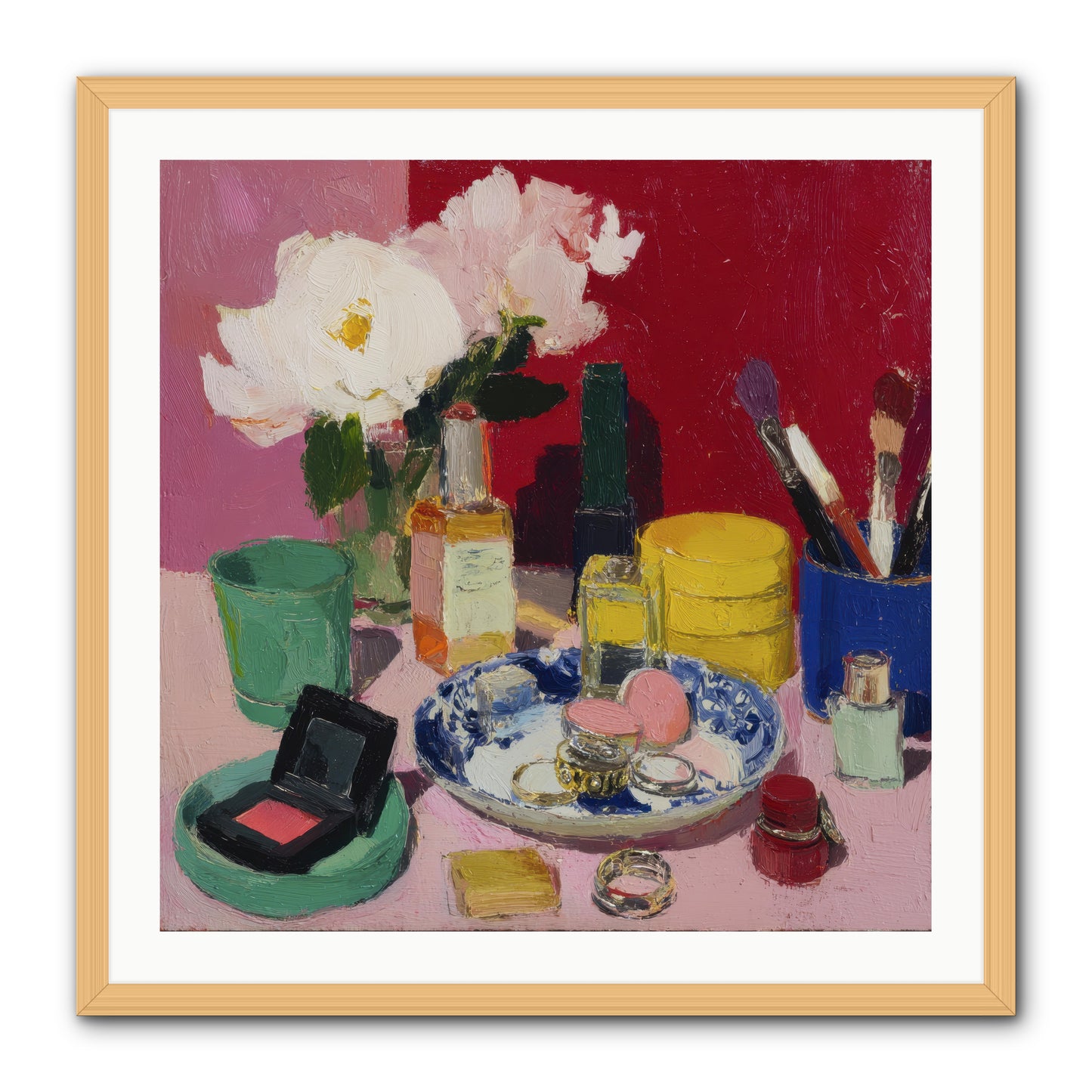 Everything in Place -- Framed Print - Natural 30x30