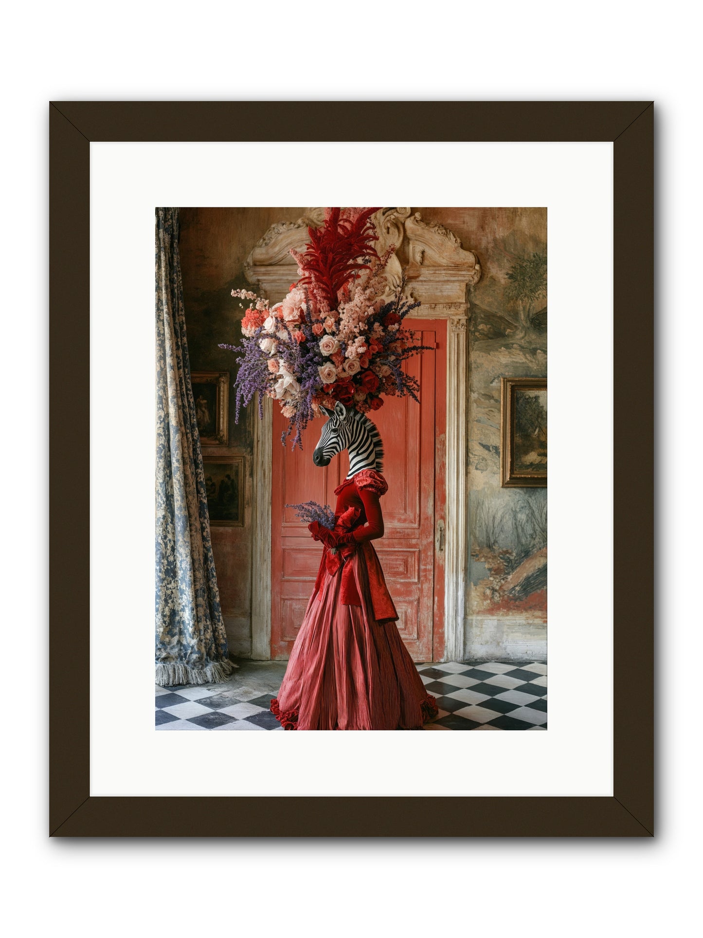 Extravagant Hearts Garden BetterRez -- Framed Print - Black 12x16