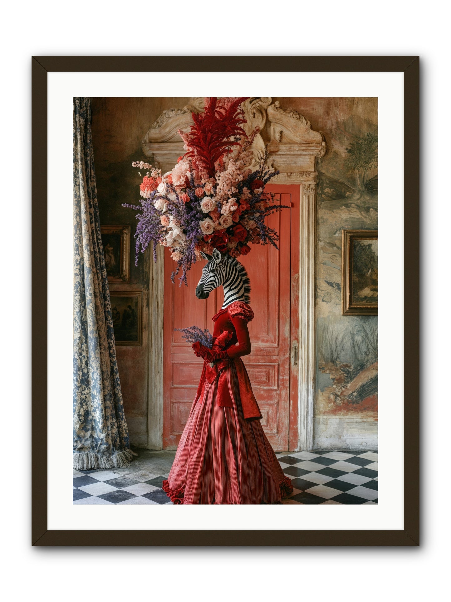 Extravagant Hearts Garden BetterRez -- Framed Print - Black 24x32