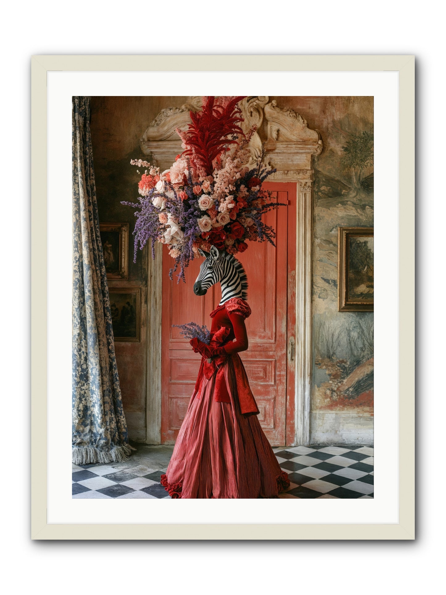 Extravagant Hearts Garden BetterRez -- Framed Print - White 24x32