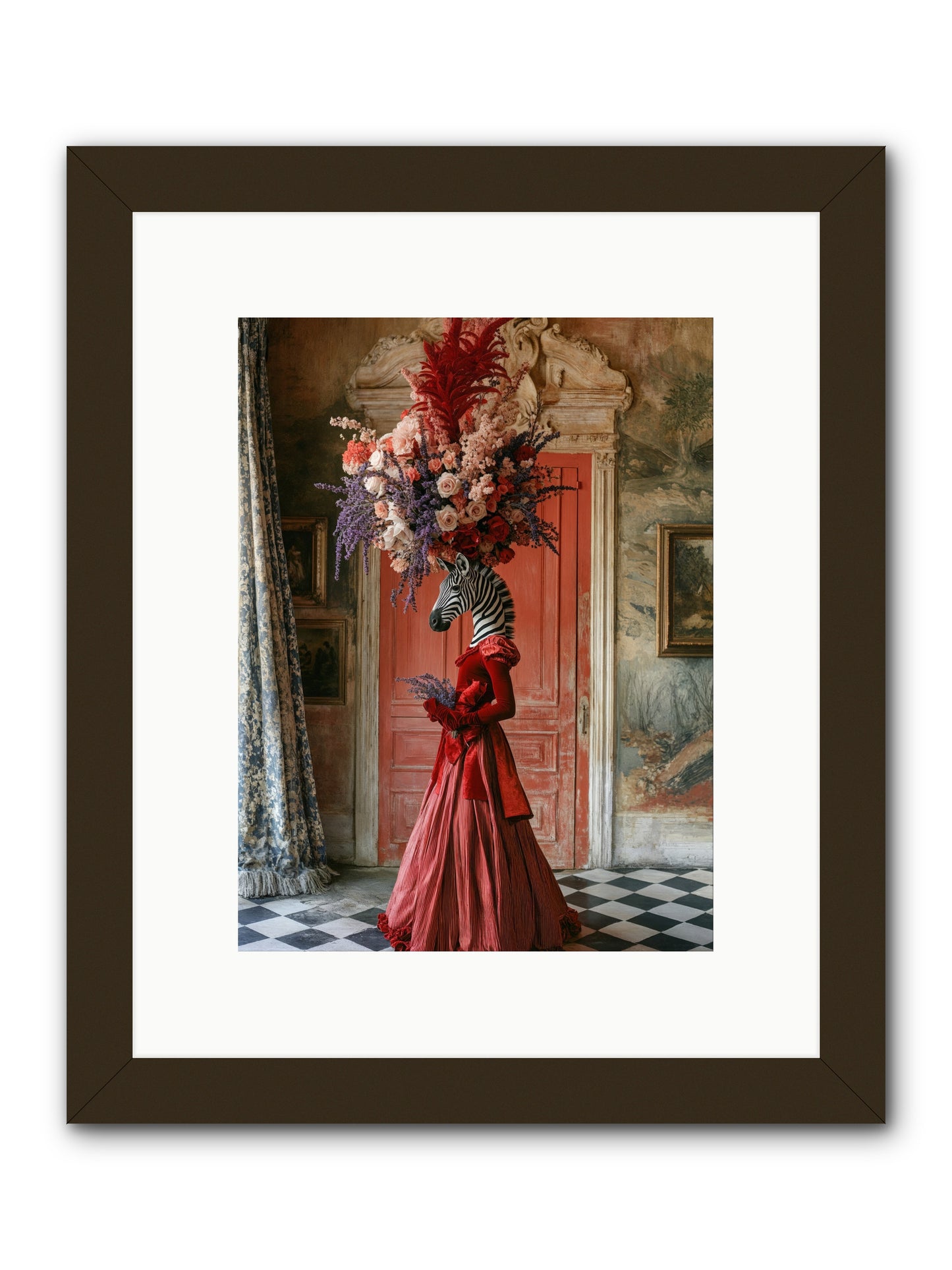 Extravagant Hearts Garden BetterRez -- Framed Print - Black 9x12