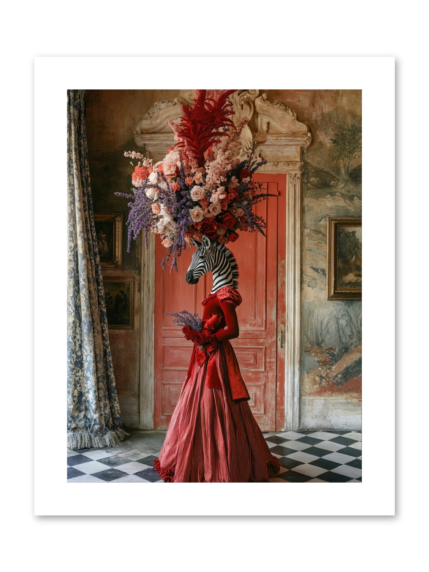 Extravagant Hearts Garden BetterRez -- Loose Canvas Print 9x12