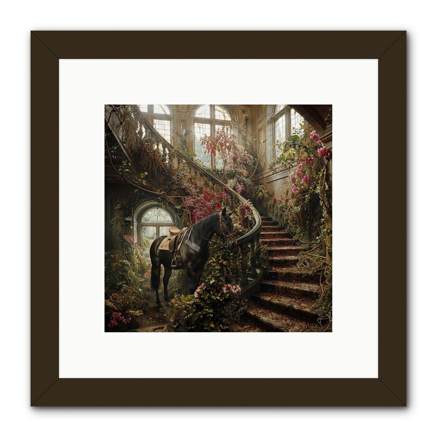 FORGOTTEN WONDERLAND NO.7  -- Framed Print - Black 10x10