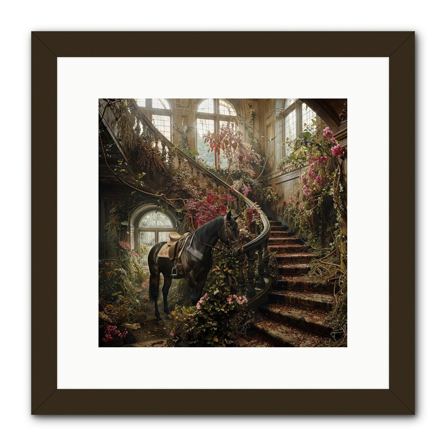 FORGOTTEN WONDERLAND NO.7  -- Framed Print - Black 12x12