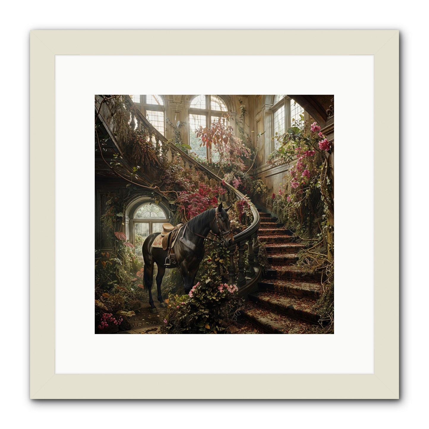 FORGOTTEN WONDERLAND NO.7  -- Framed Print - White 12x12