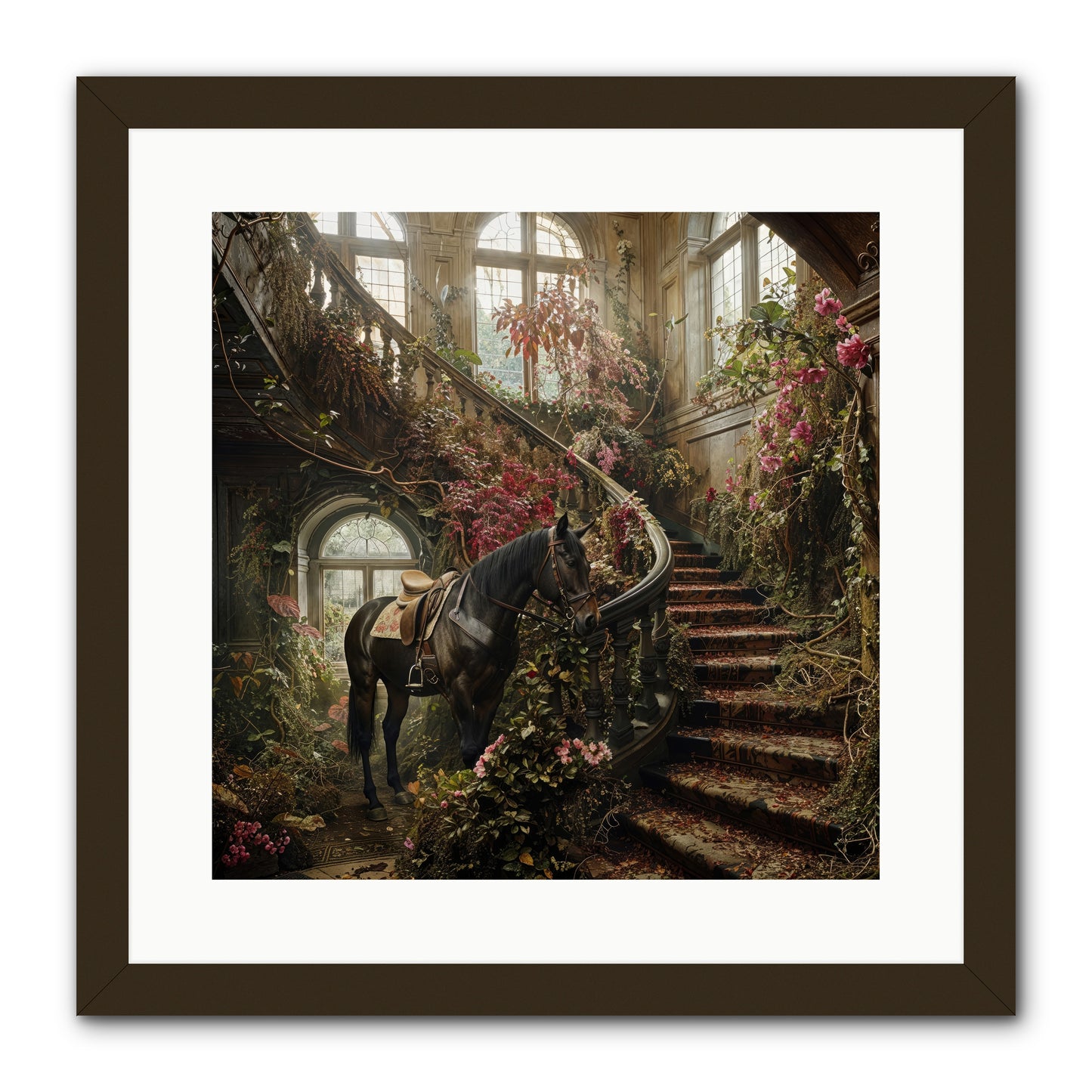 FORGOTTEN WONDERLAND NO.7  -- Framed Print - Black 16x16