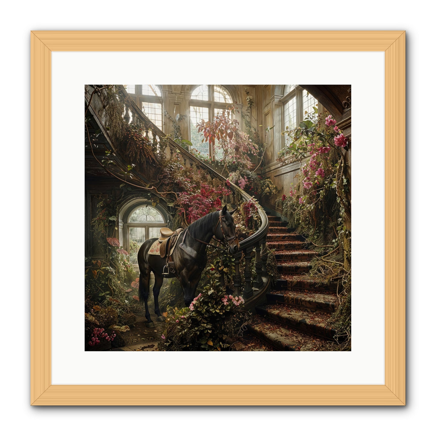 FORGOTTEN WONDERLAND NO.7  -- Framed Print - Natural 16x16