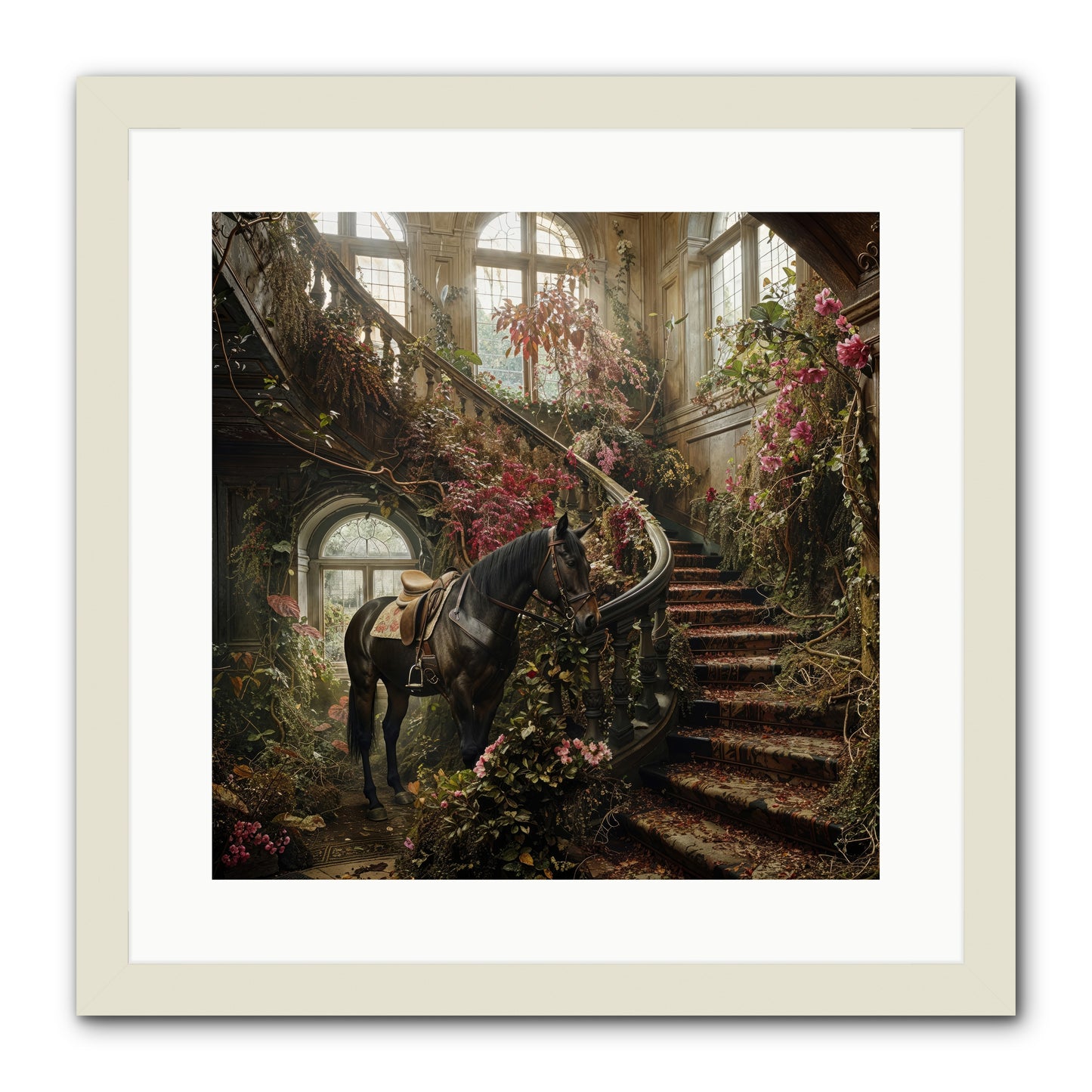 FORGOTTEN WONDERLAND NO.7  -- Framed Print - White 16x16