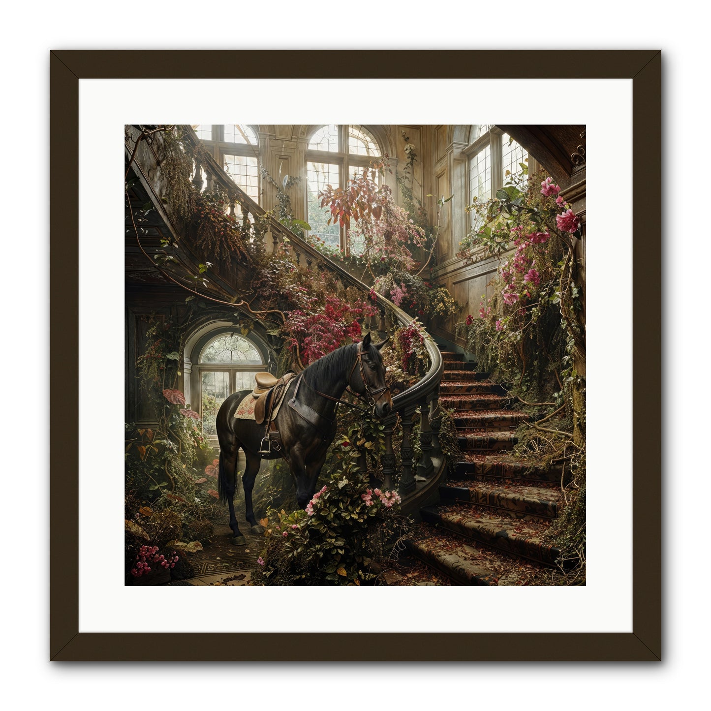 FORGOTTEN WONDERLAND NO.7  -- Framed Print - Black 20x20