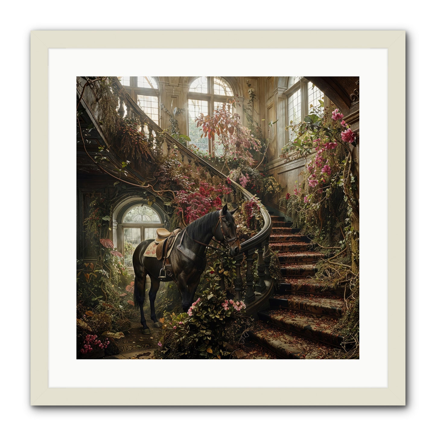 FORGOTTEN WONDERLAND NO.7  -- Framed Print - White 20x20