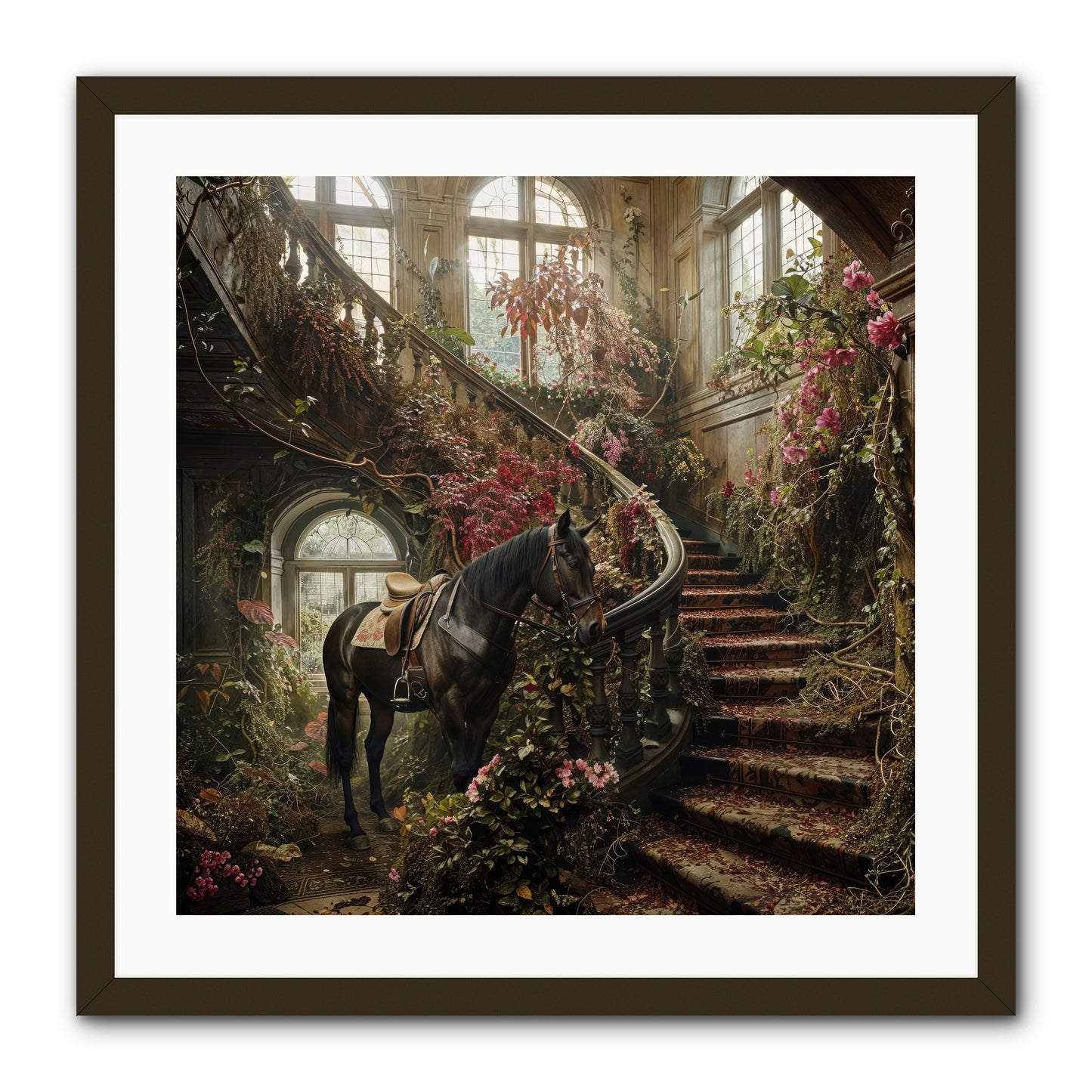 FORGOTTEN WONDERLAND NO.7  -- Framed Print - Black 24x24