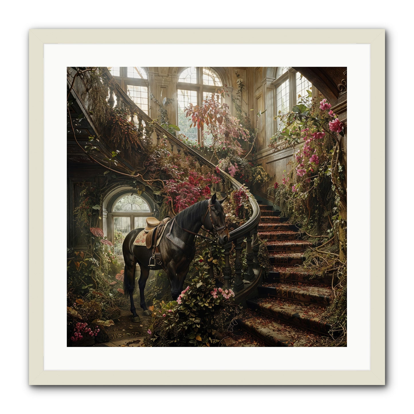FORGOTTEN WONDERLAND NO.7  -- Framed Print - White 24x24