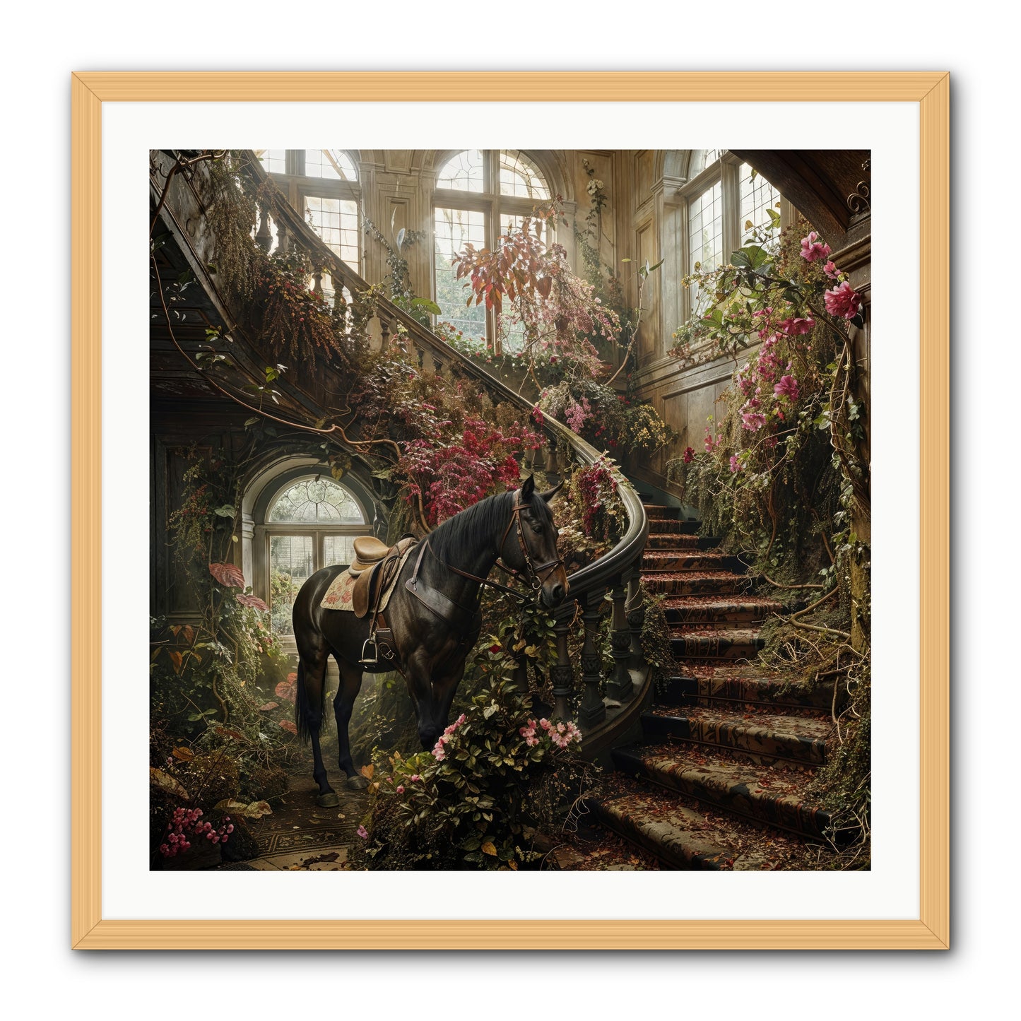 FORGOTTEN WONDERLAND NO.7  -- Framed Print - Natural 30x30