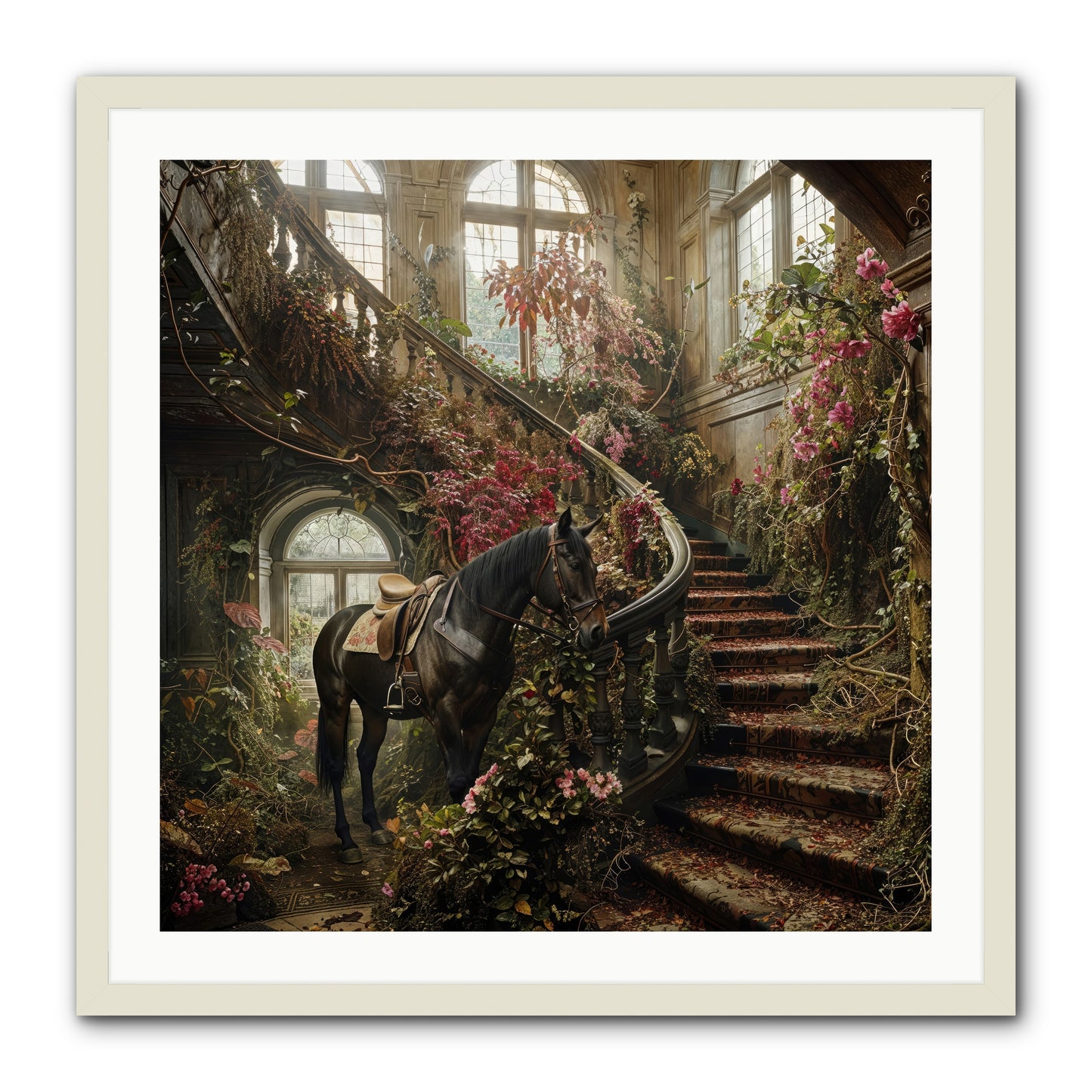 FORGOTTEN WONDERLAND NO.7  -- Framed Print - White 30x30