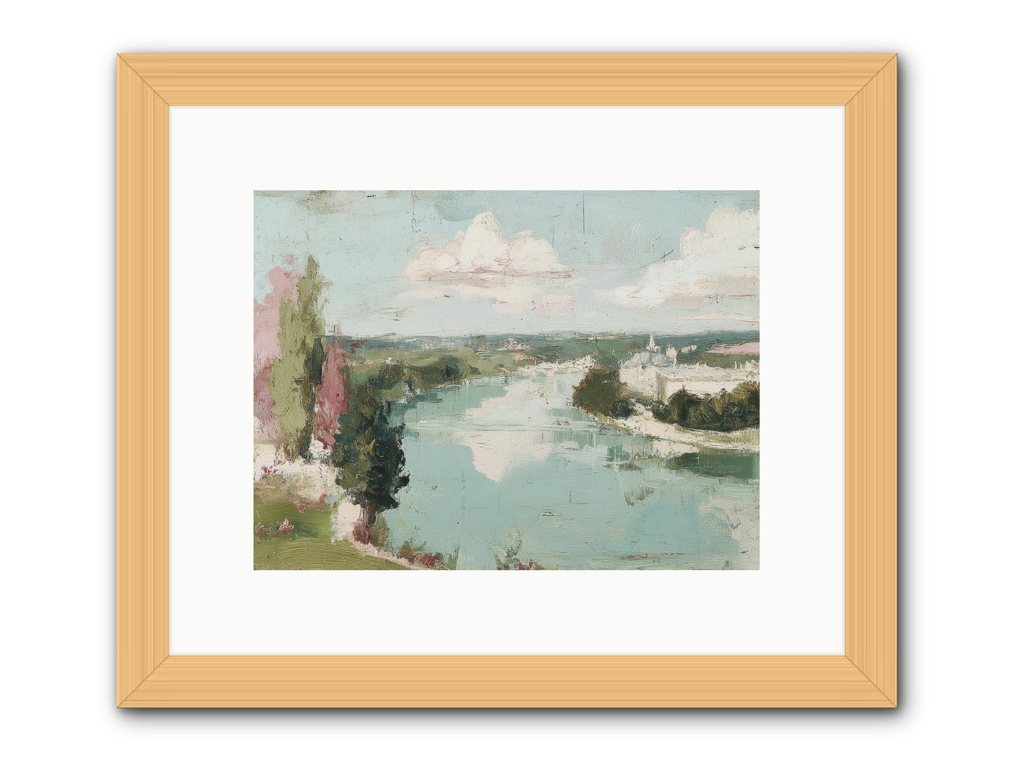 Fading into Distance -- Framed Print - Natural 12x9