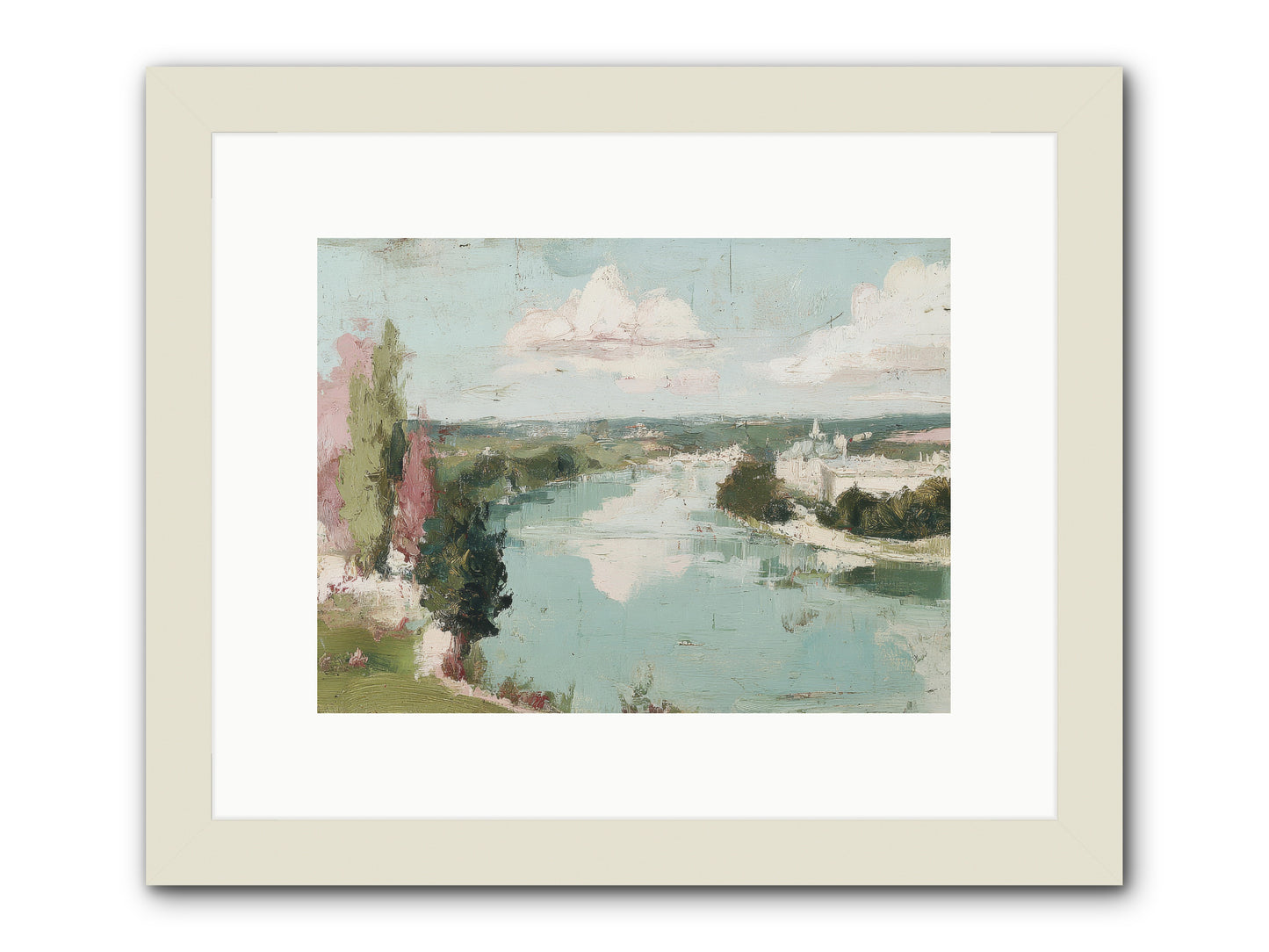 Fading into Distance -- Framed Print - White 12x9