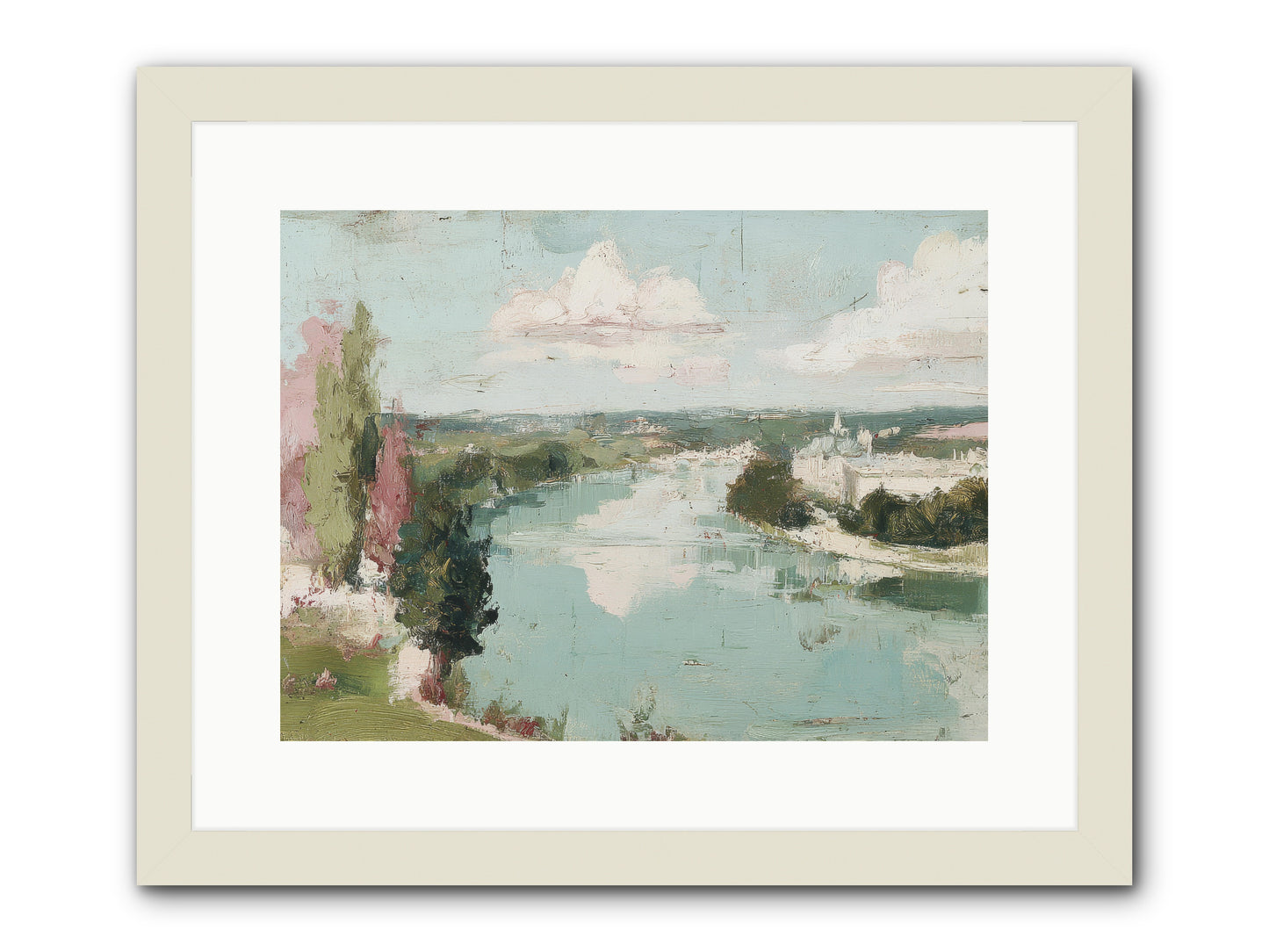 Fading into Distance -- Framed Print - White 16x12