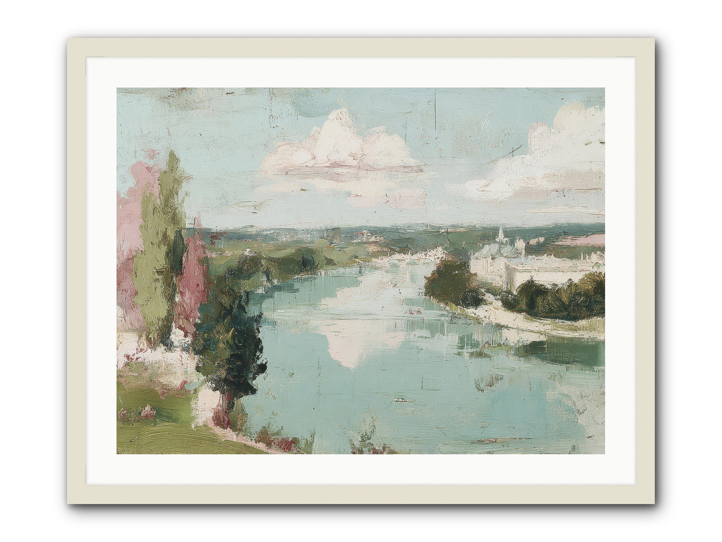 Fading into Distance -- Framed Print - White 32x24