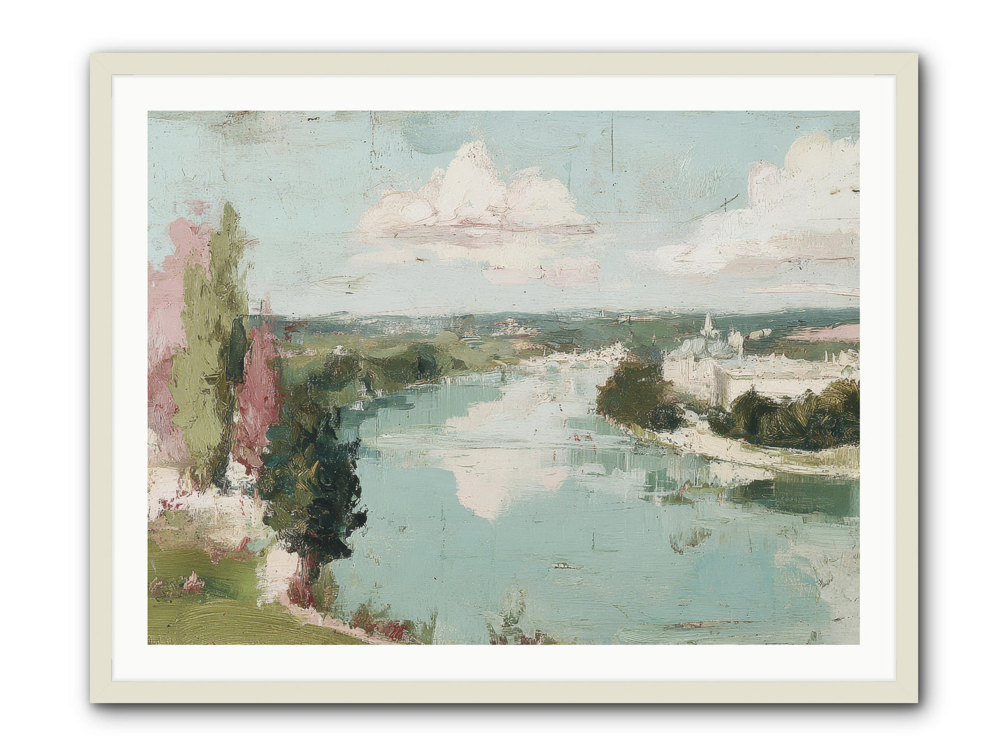 Fading into Distance -- Framed Print - White 40x30