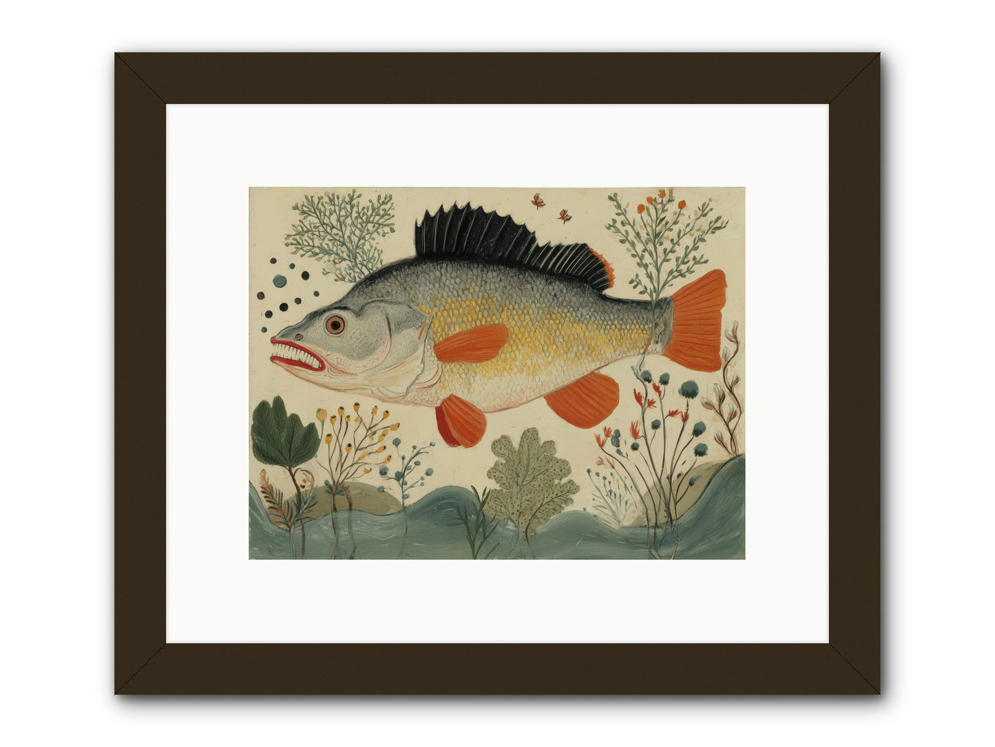 Fairy Tale Fins -- Framed Print - Black 12x9