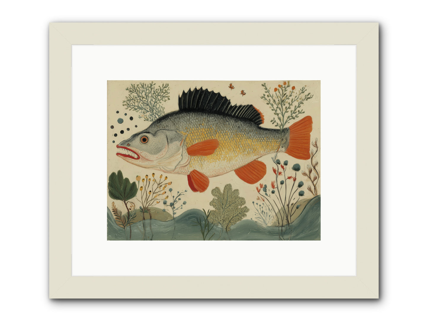 Fairy Tale Fins -- Framed Print - White 12x9