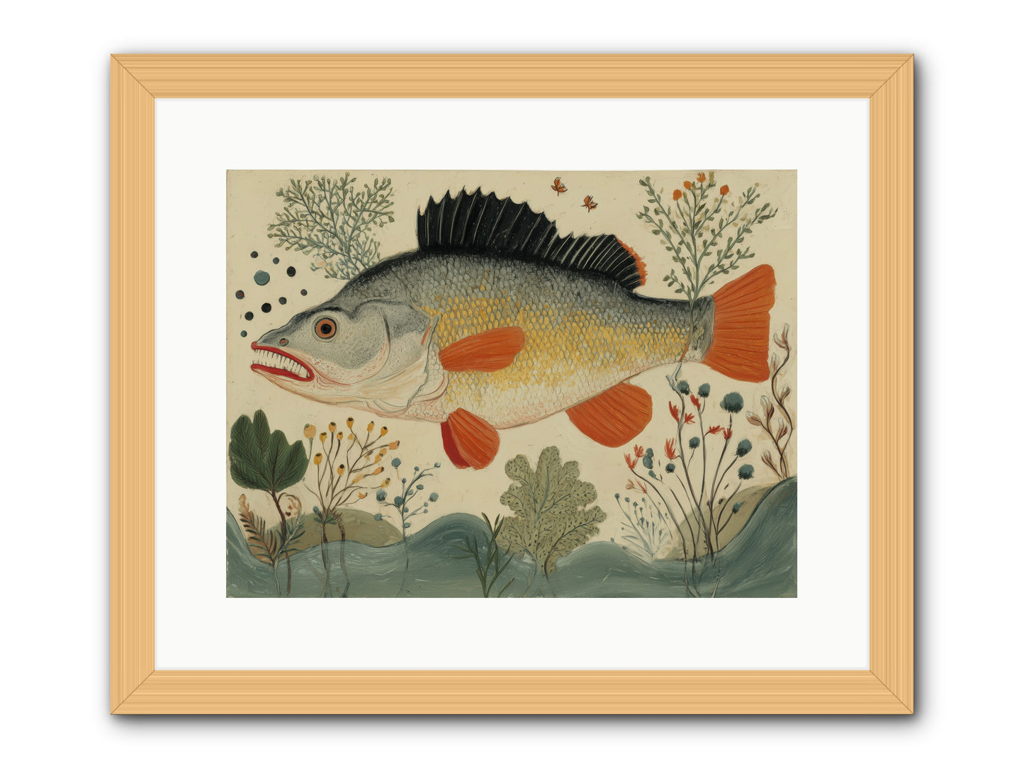 Fairy Tale Fins -- Framed Print - Natural 16x12