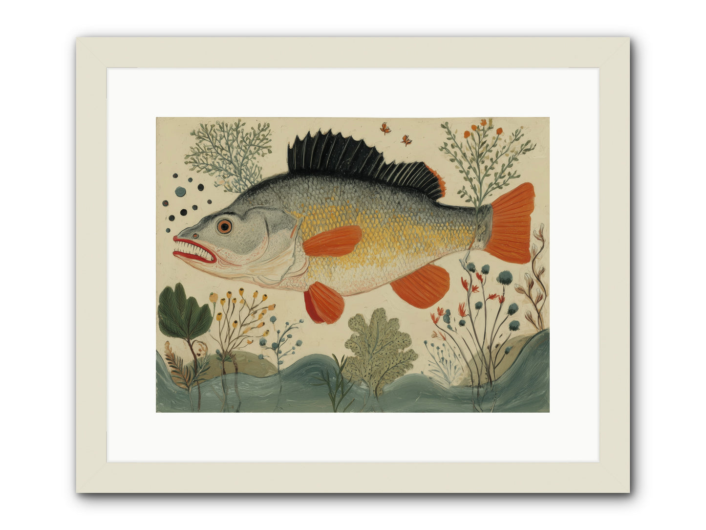 Fairy Tale Fins -- Framed Print - White 16x12