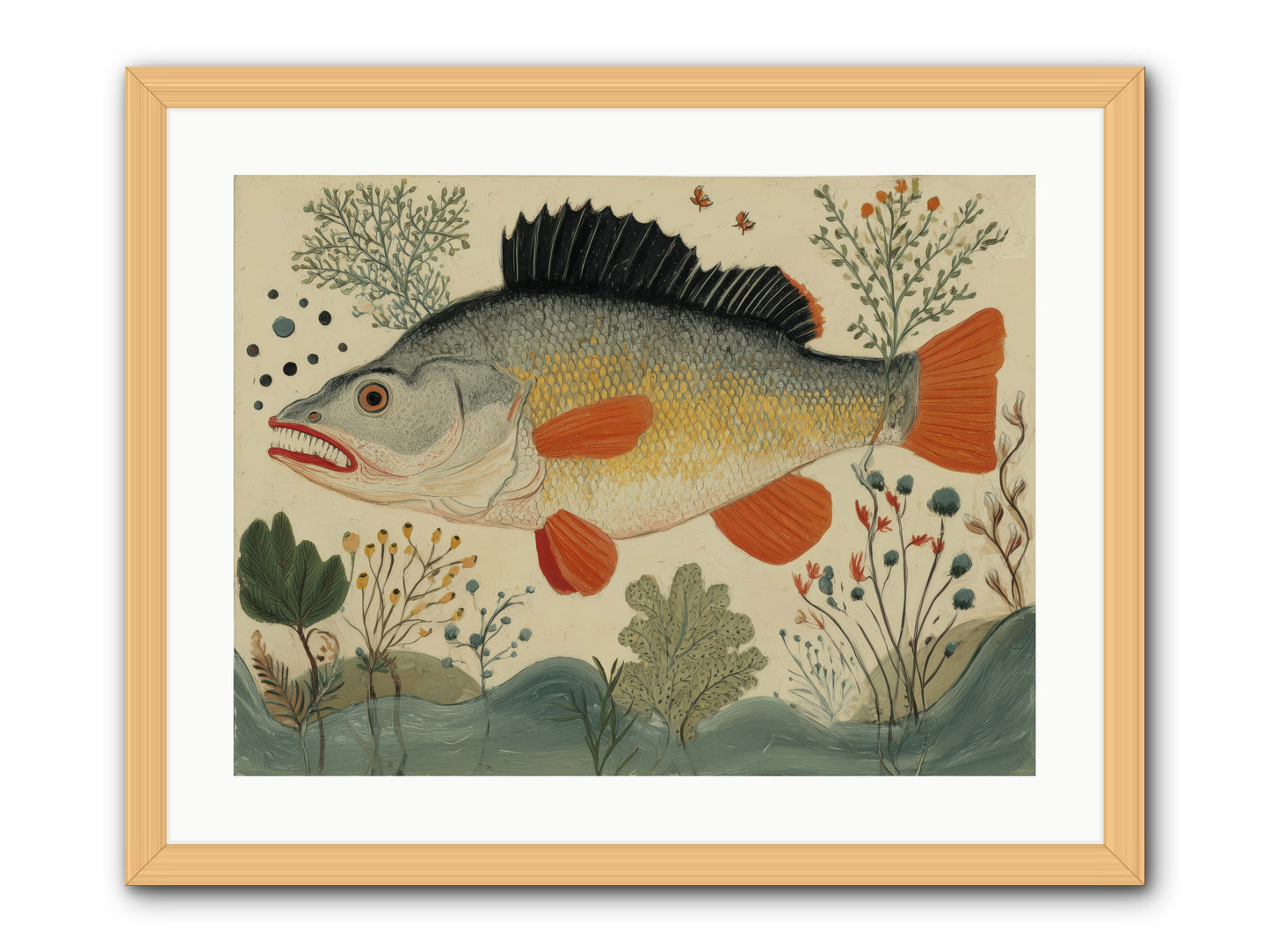 Fairy Tale Fins -- Framed Print - Natural 24x18