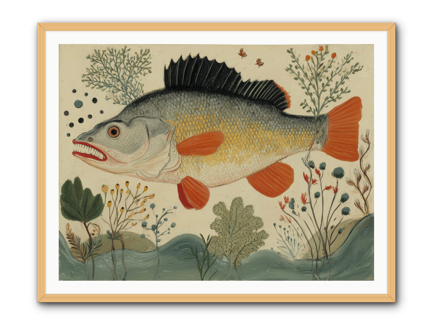 Fairy Tale Fins -- Framed Print - Natural 48x36