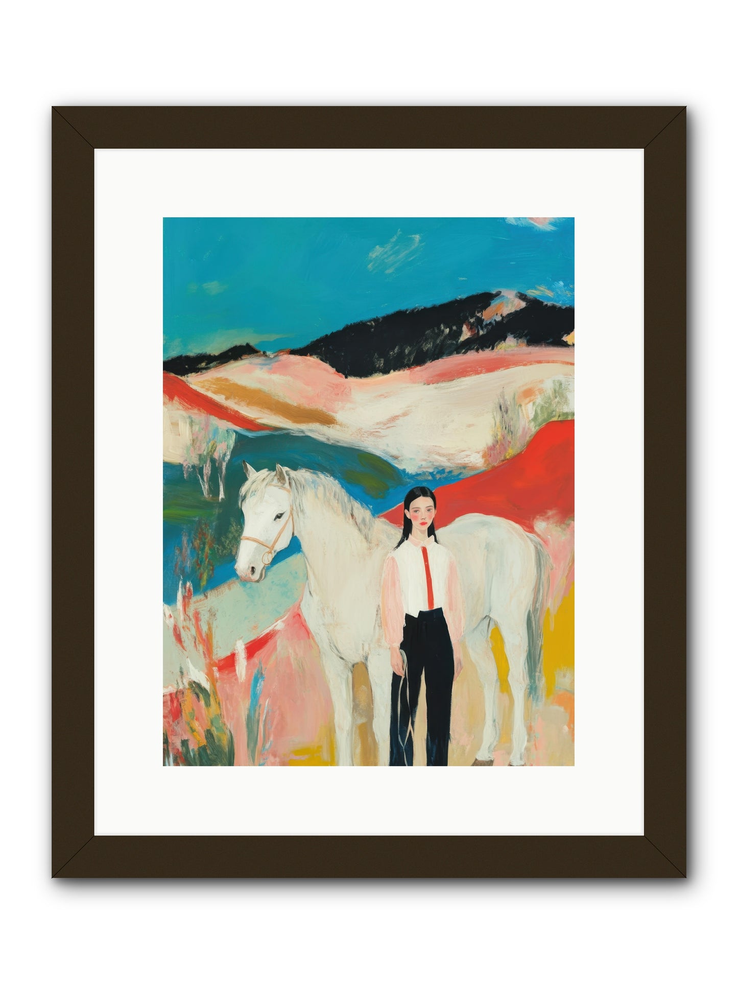 Faithful Hooves & Heartstrings -- Framed Print - Black 12x16